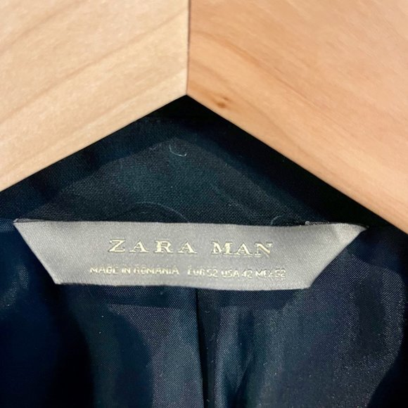 ZARA Man Satin Lapel Tuxedo Suit Jacket - Picture 4 of 6